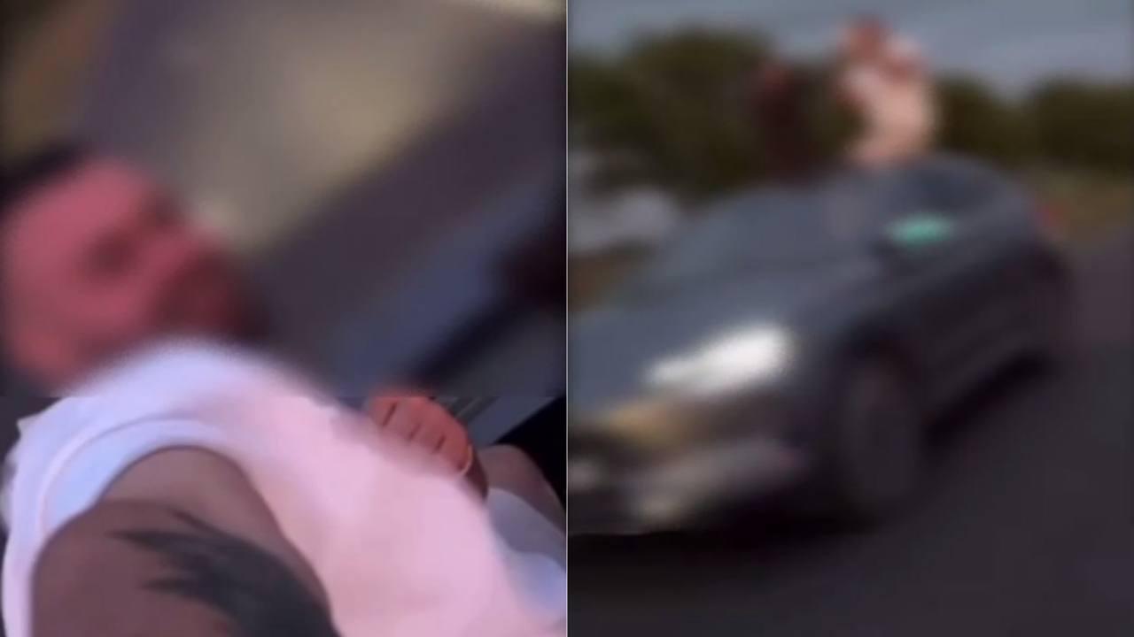 Gest iresponsabil ce l-a lăsat fără permis. Un șofer și pasagera sa au ieșit prin trapa mașinii în mers
